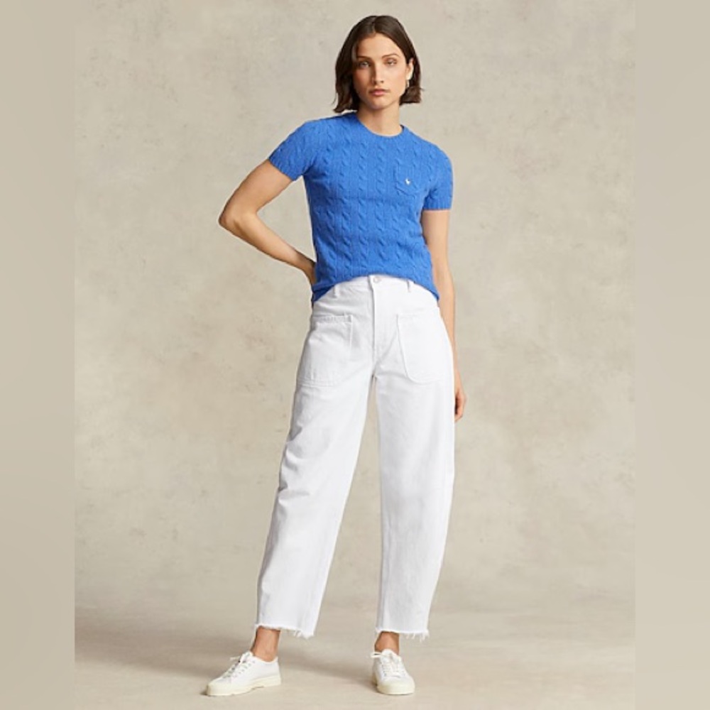 Polo Ralph Lauren Frayed Hem Carrot Leg Jean